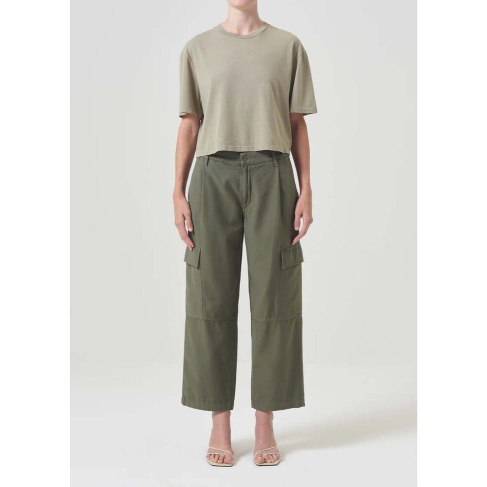 Agolde women Fatigue Army Green Jericho Relaxed Cargo Pants size 26 x 28" inseam